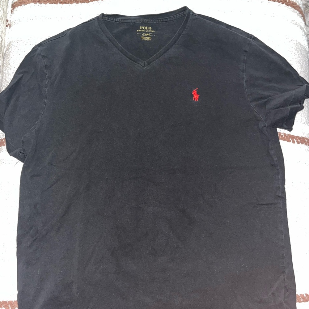 Polo by Ralph Lauren Black Tee with Red Logo